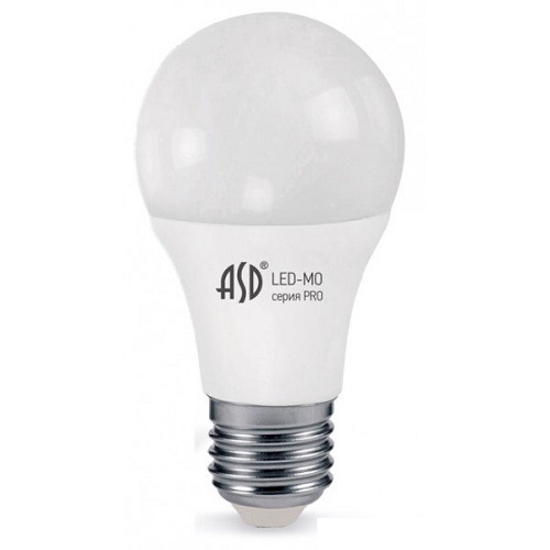 Лампа светодиодная ASD LED-MO PRO A60 Груша E27 12/24В 10Вт 800Лм 4000К 60х110мм фото Лампа светодиодная ASD LED-MO PRO A60 Груша E27 12/24В 10Вт 800Лм 4000К 60х110мм картинка